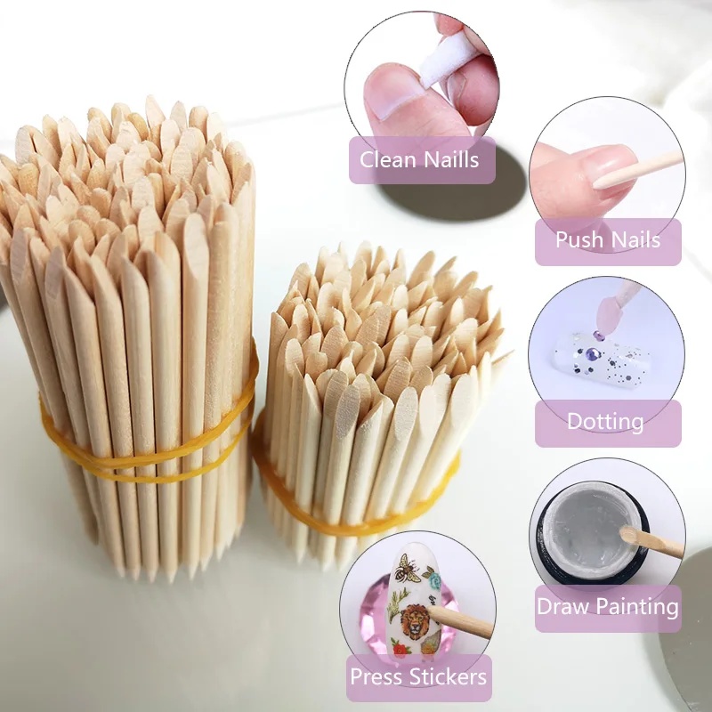 Nail Art Orange - 10-30 قطعة من أعواد خشب البرتقال