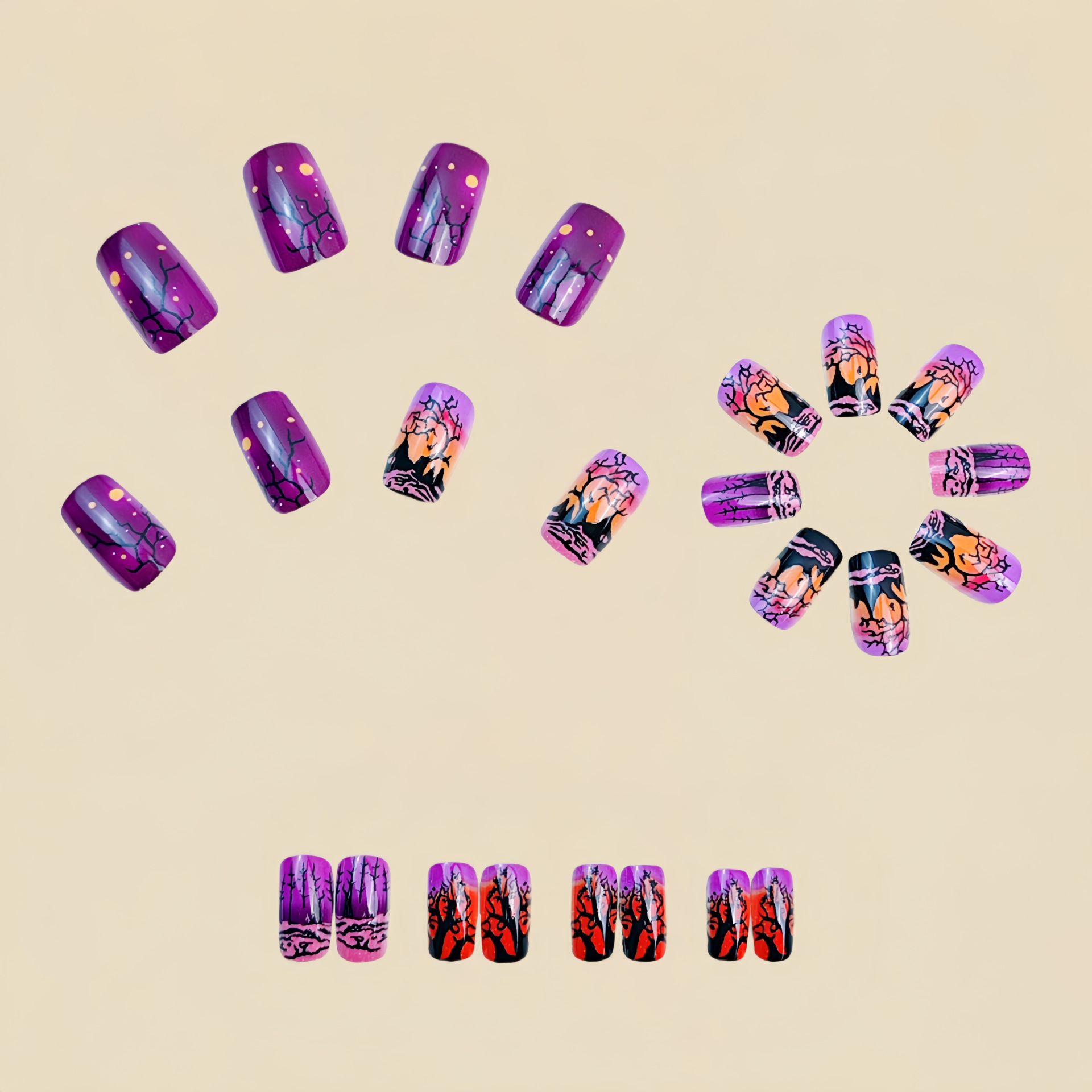 أظافر صناعية مربعة متوسطة الحج - مراجعة Nail Art Orange وسعره